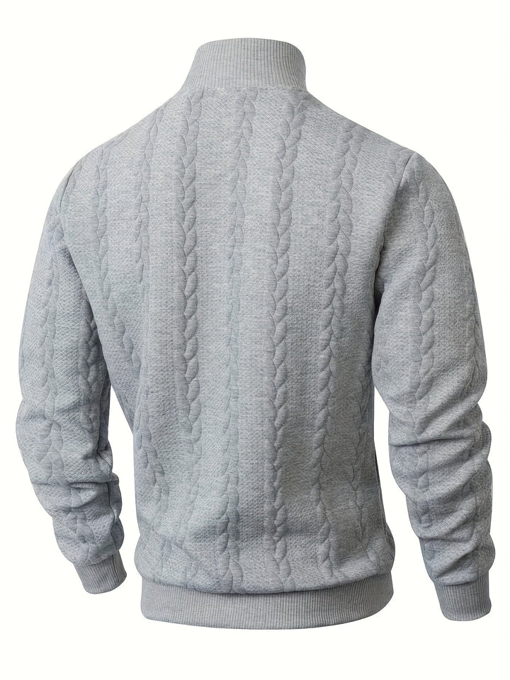 Merritt | Teksturowany Sweter z Wysokim Kołnierzem