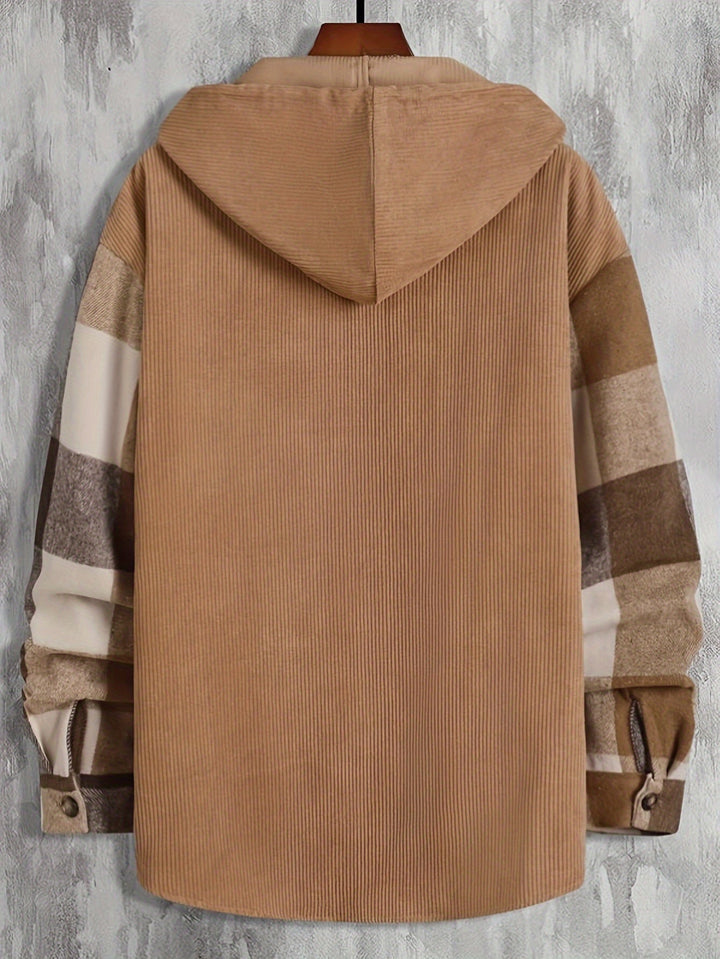 Barnaby | Kurtka overshirt z kapturem w kratę