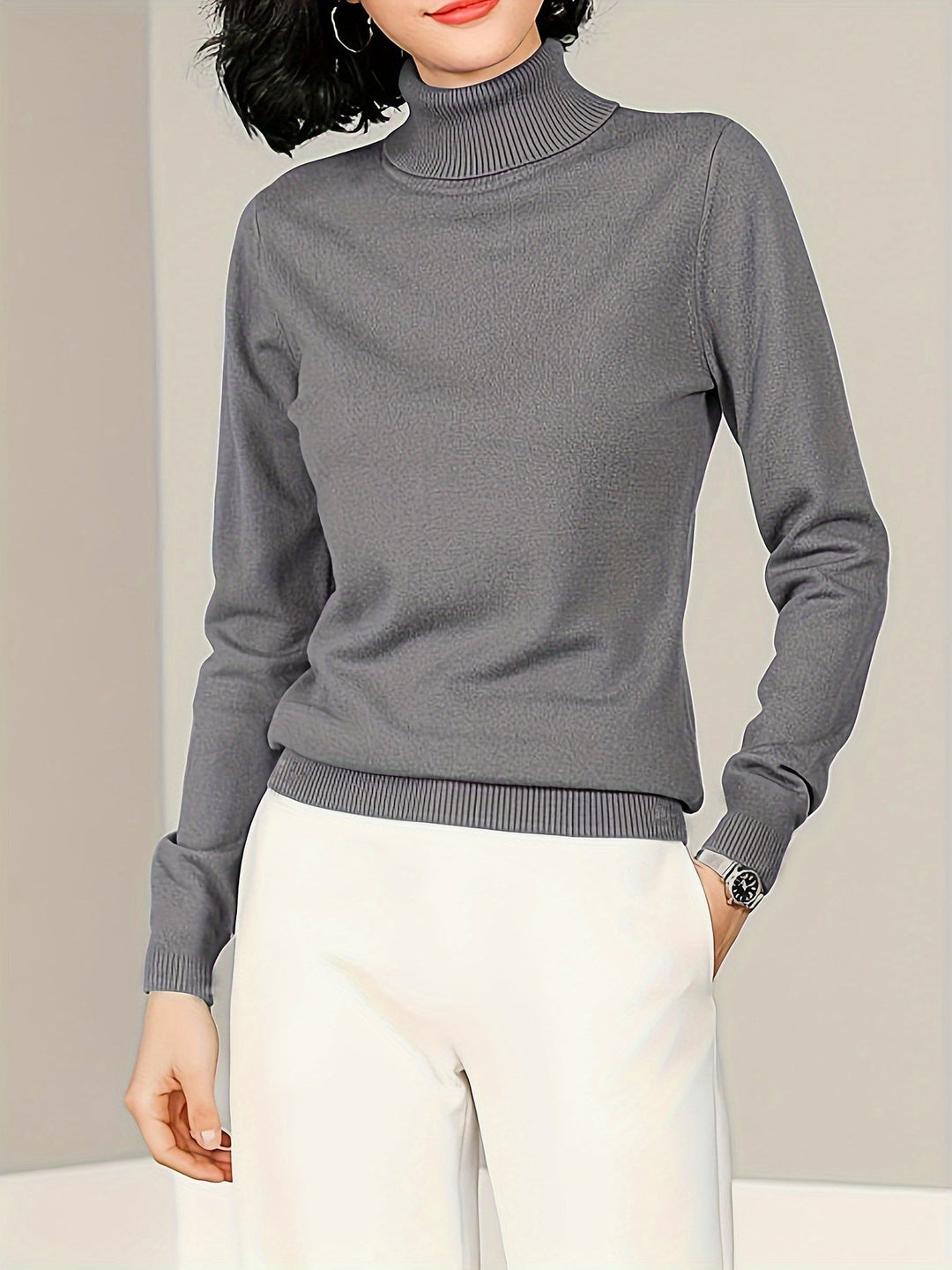 Maribel | Elegancki Sweter z Mock Neck