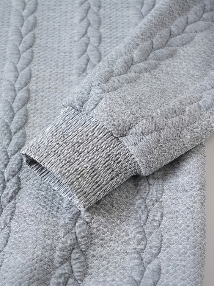 Merritt | Teksturowany Sweter z Wysokim Kołnierzem