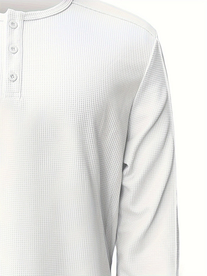 Carson | Teksturowany longsleeve Henley