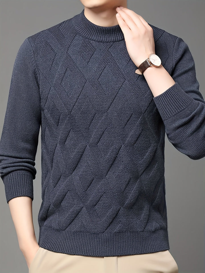 Ellis | Sweter z teksturowanym kołnierzem