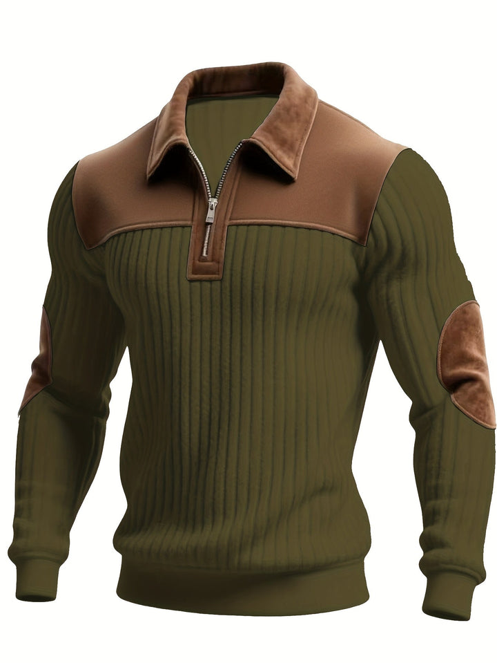 Roland | Pullover z Kwartowym Zipperem w Dwu Tonach
