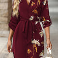 Annalise | Elegancka Sukienka Koszulowa z Paskiem
