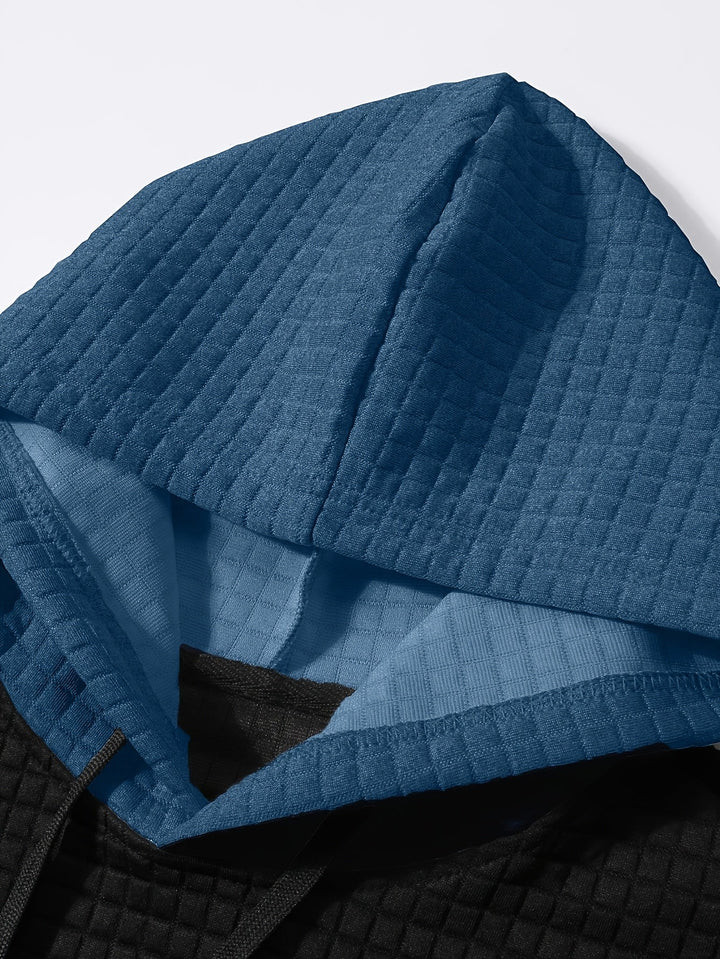 Hayes | Teksturowana bluza z kapturem w kolorze blokowym
