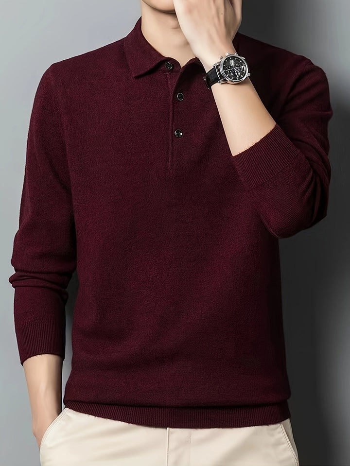 Sebastian | Elegancka Koszulka Polo z Kołnierzykiem