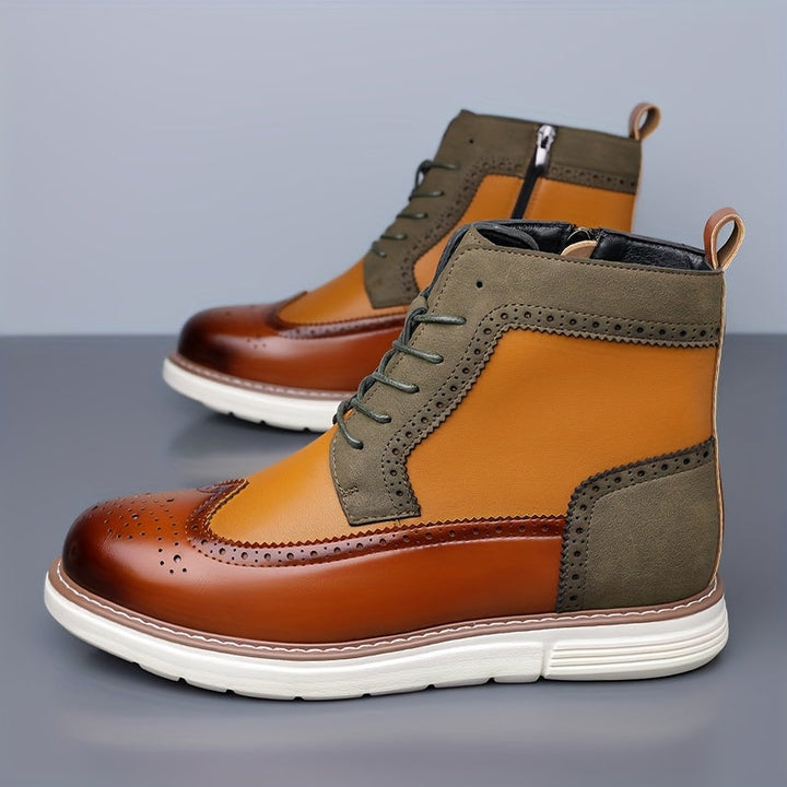 Lawrence | Eleganckie Botki Wingtip na Kostkę