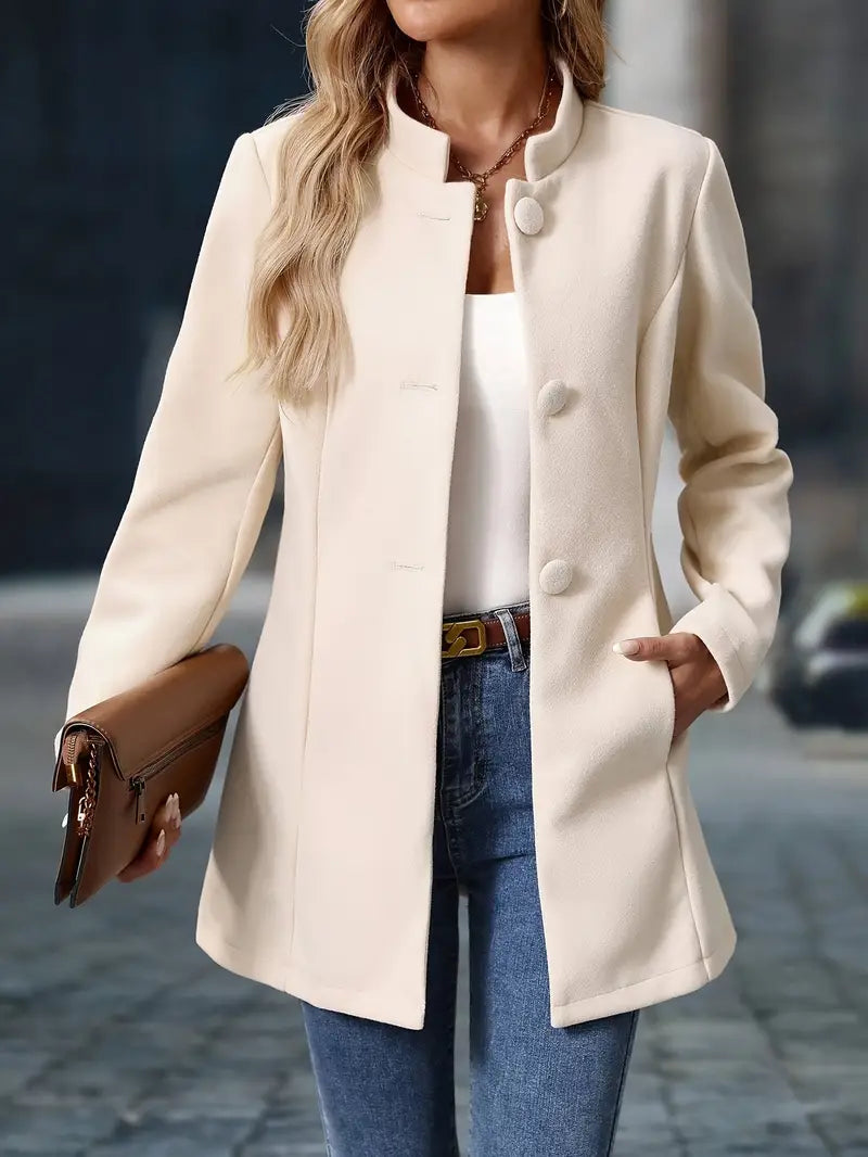 Juliette | Elegancki płaszcz z kołnierzem typu stand-collar