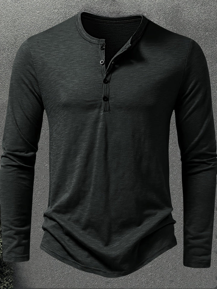 Dalton | Klasyczny Henley z Guzikami