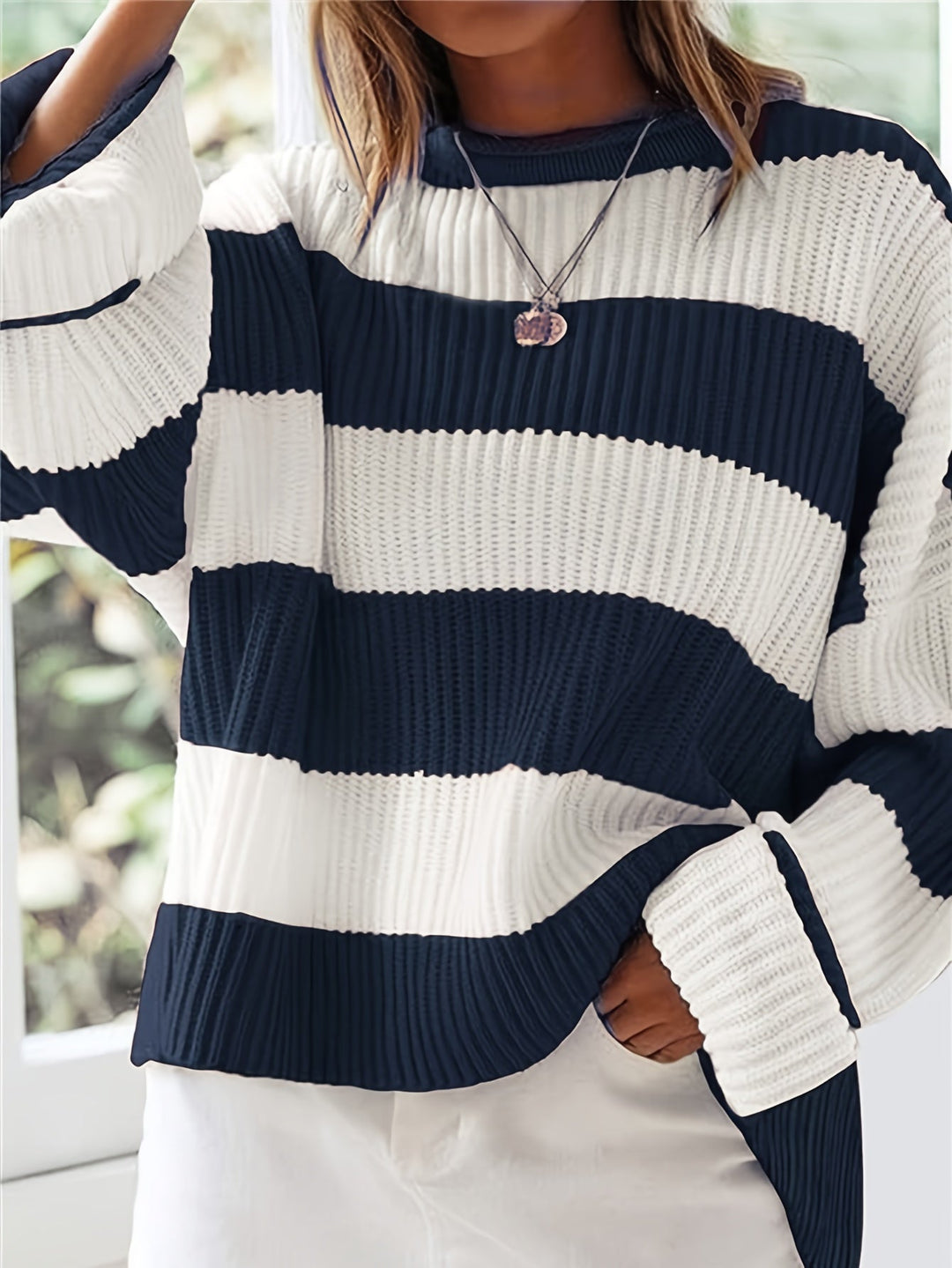 Ivy | Luźny sweter w kolorze blokowym