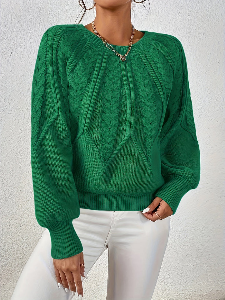 Eleanor | Luźny sweter w warkocze