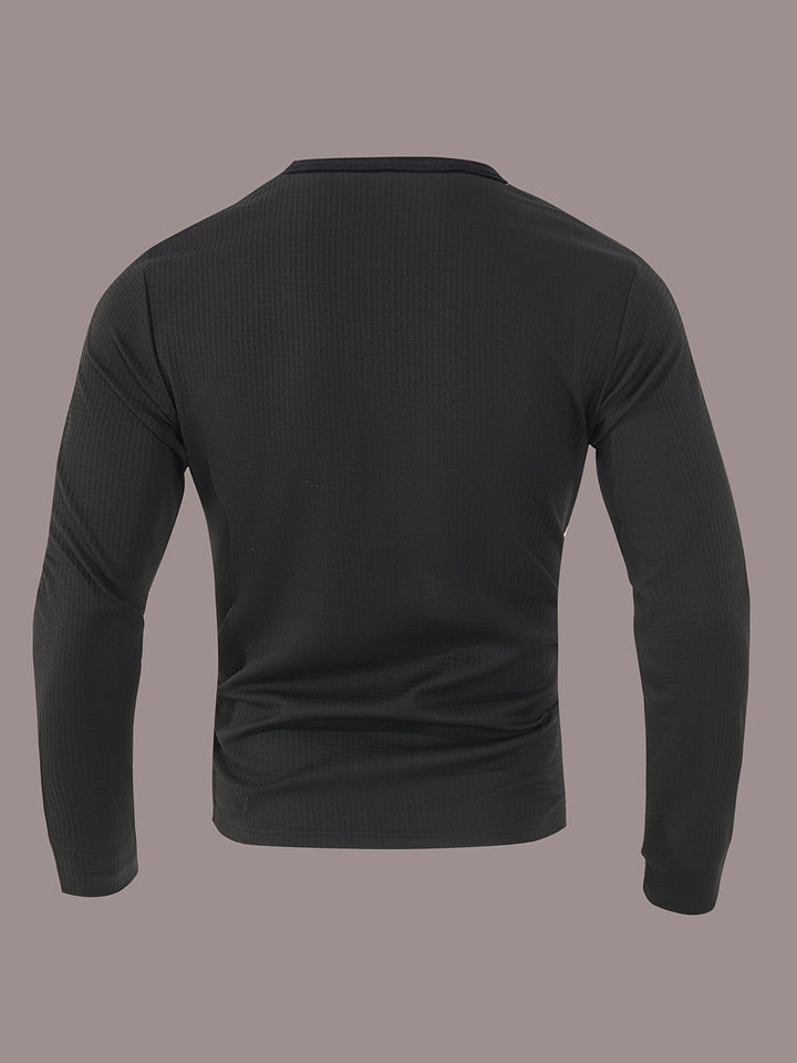 Curtis | Teksturowany longsleeve Henley