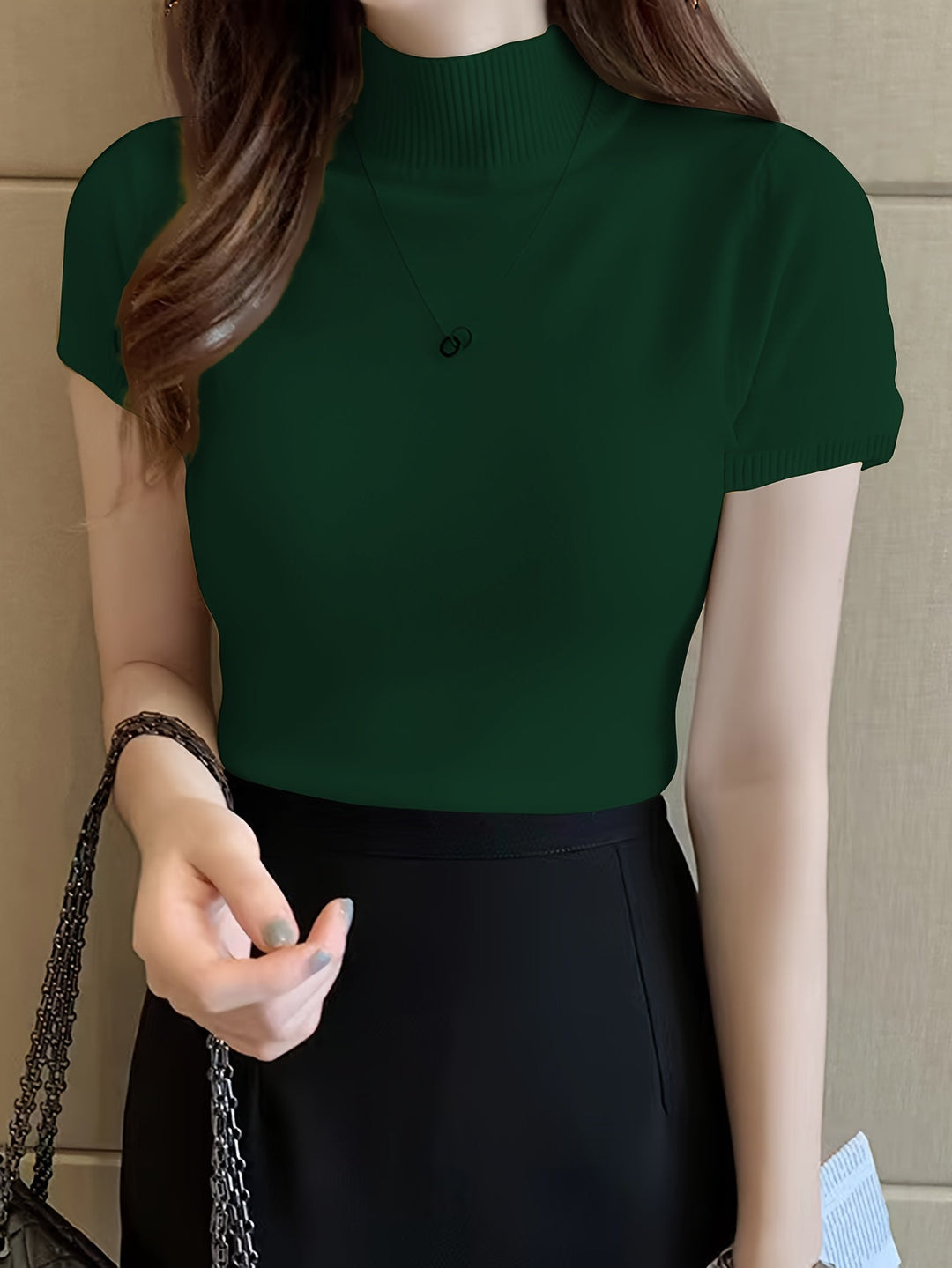 Della | Wyrafinowany Top z Mock-Neck
