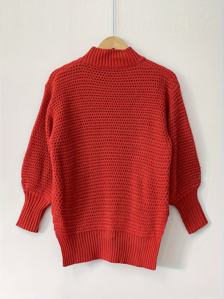 Evangeline | Teksturowany sweter o kroju high-low