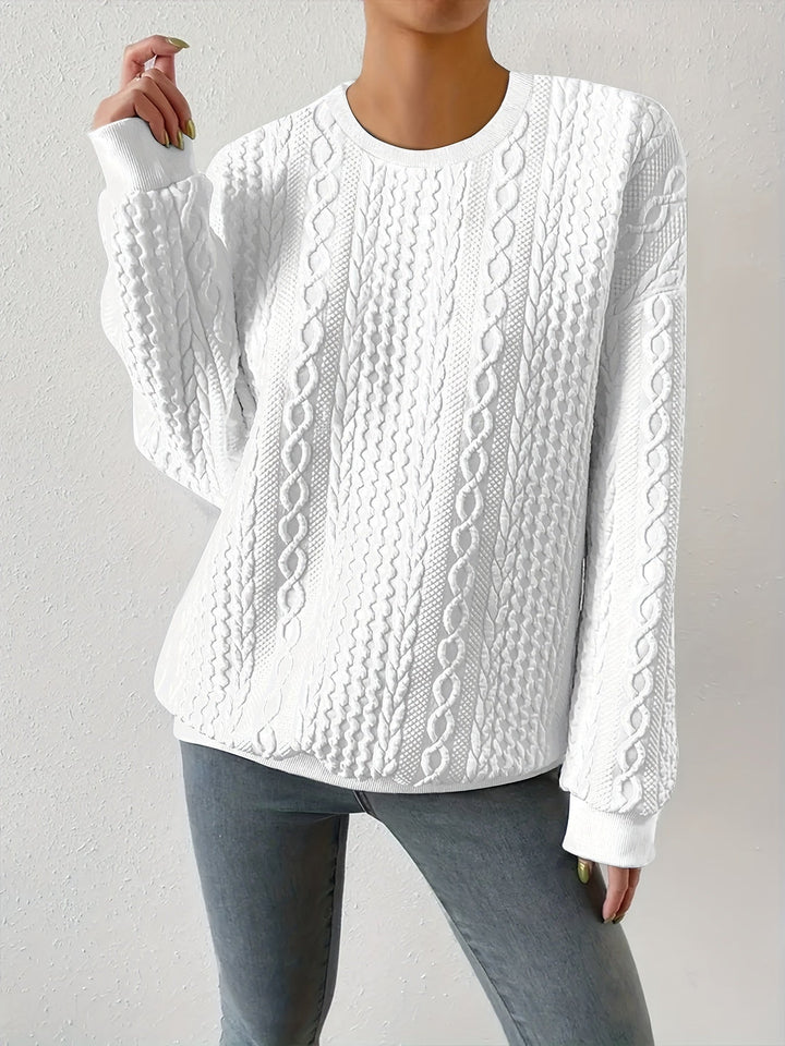 Joyce | Sweter z teksturowanym splotem