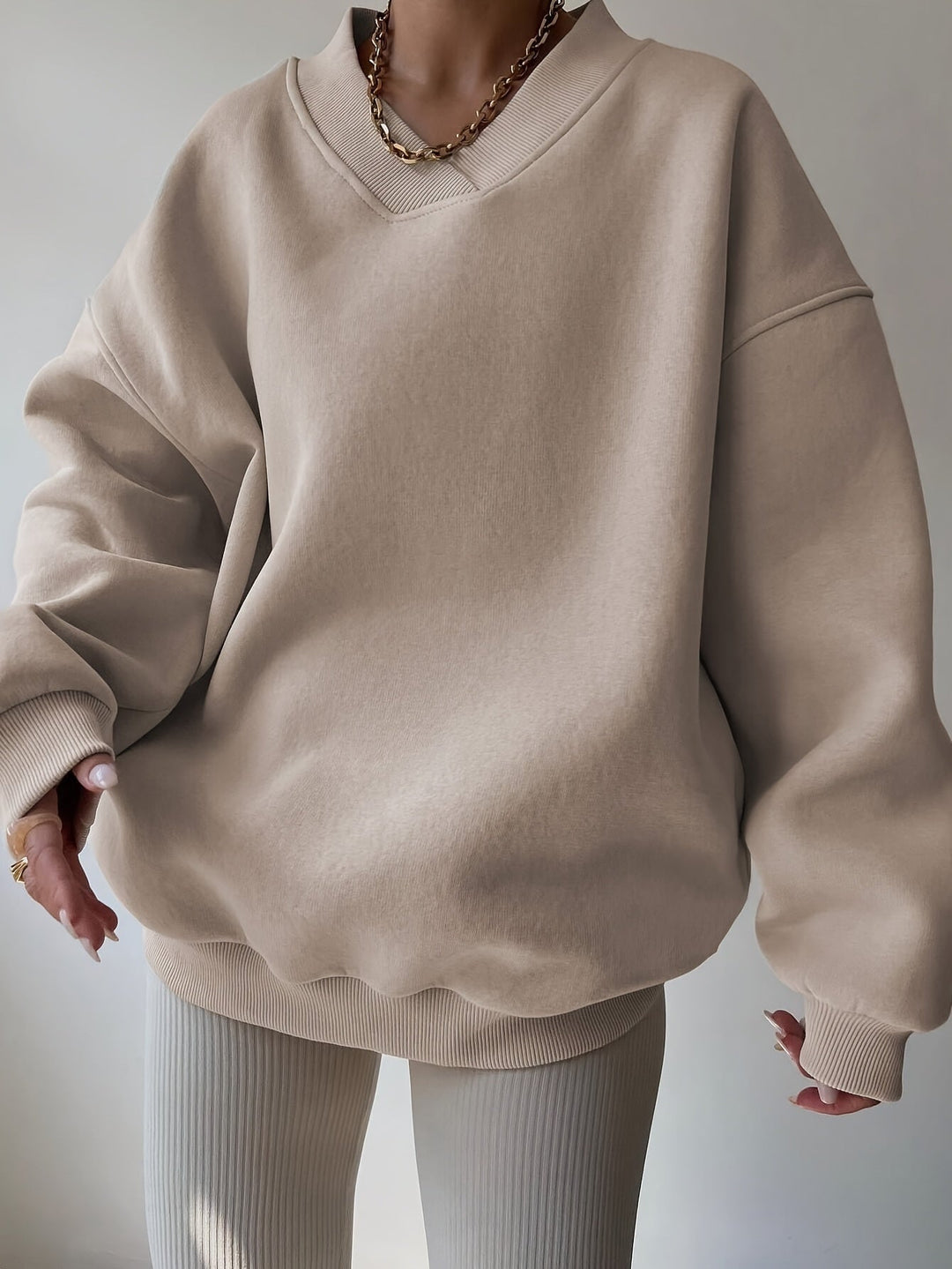 Hazel | Luźna bluza z pół-zamkiem