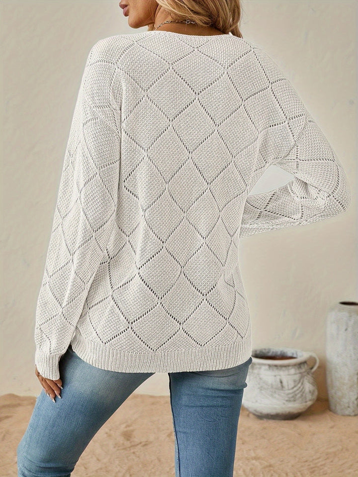Camryn | Sweter z dekoltem w serek