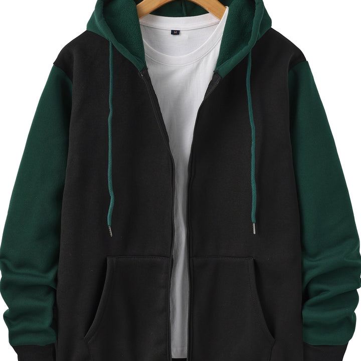 Cedric | Kolorowy Blokowany Hoodie na Zamek