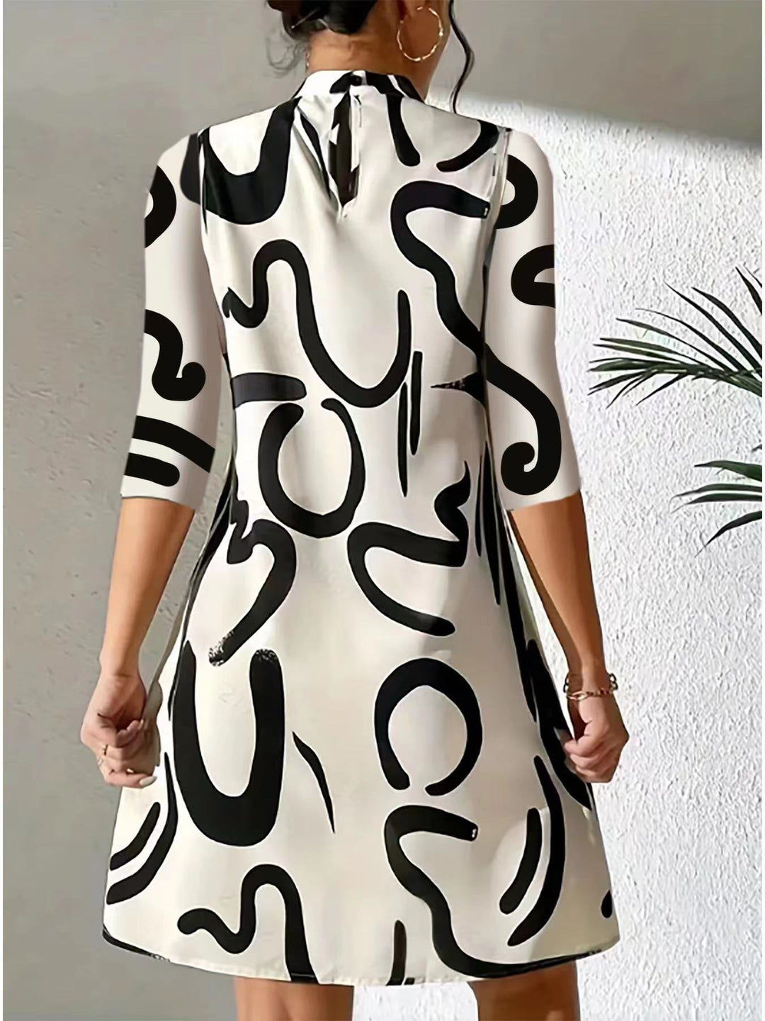 Jessica | Elegancka Sukienka z Okrągłym Dekoltem