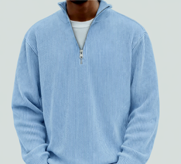 Chase | Stylowy Sweter z Zippem i Wysokim Kołnierzem