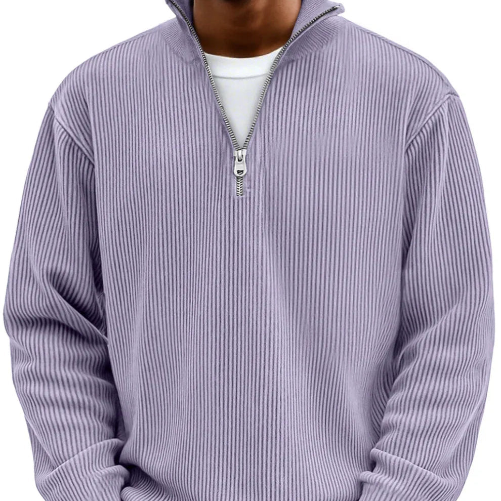 Chase | Stylowy Sweter z Zippem i Wysokim Kołnierzem