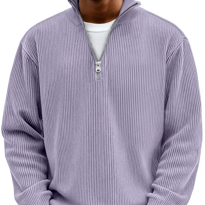 Chase | Stylowy Sweter z Zippem i Wysokim Kołnierzem