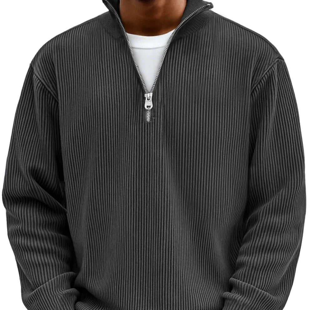 Chase | Stylowy Sweter z Zippem i Wysokim Kołnierzem