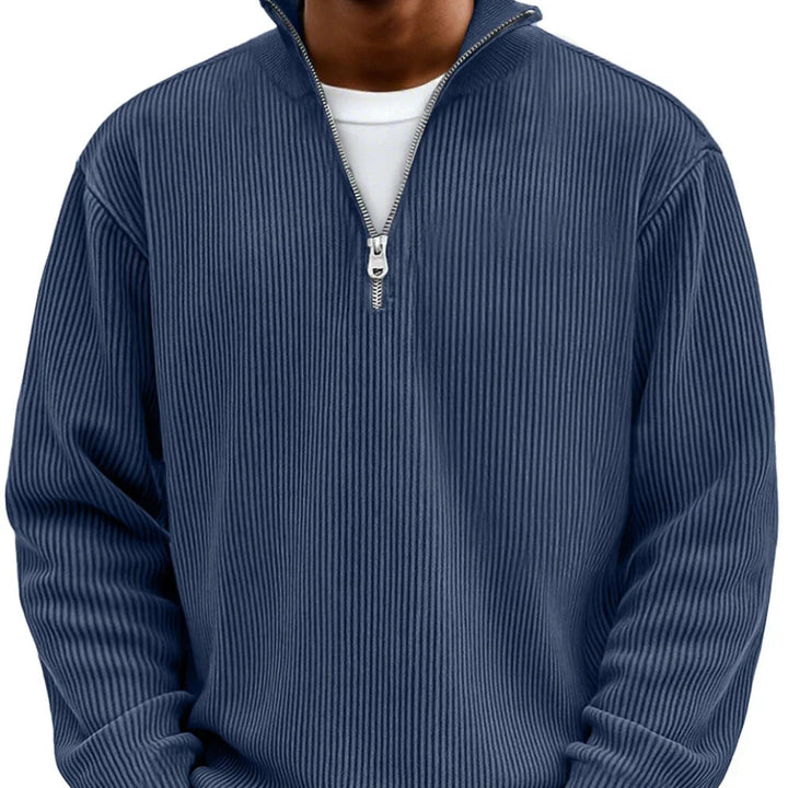 Chase | Stylowy Sweter z Zippem i Wysokim Kołnierzem