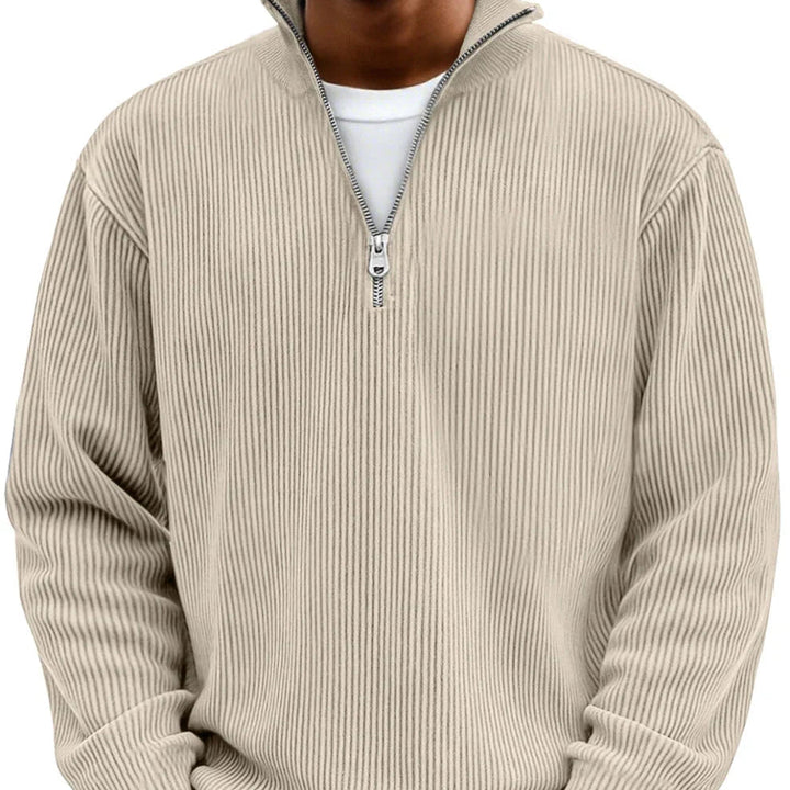 Chase | Stylowy Sweter z Zippem i Wysokim Kołnierzem