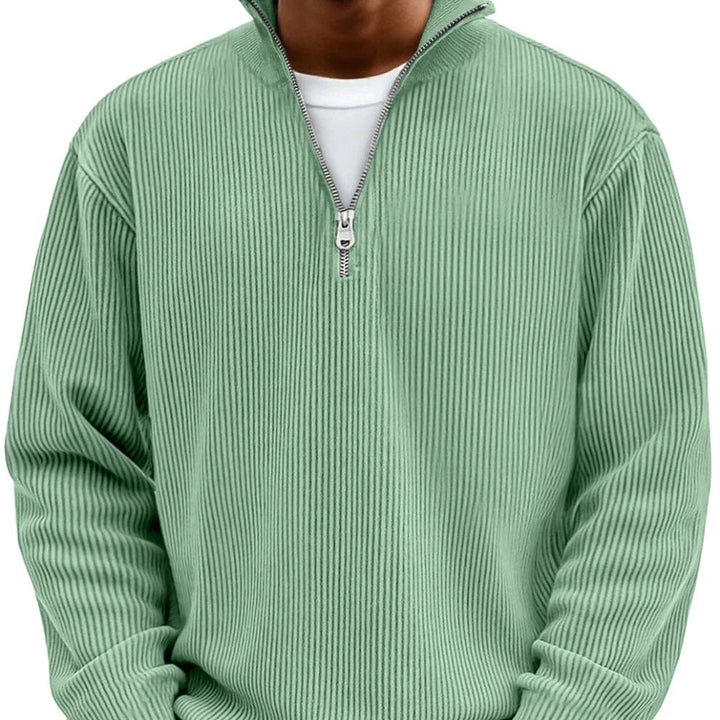 Chase | Stylowy Sweter z Zippem i Wysokim Kołnierzem