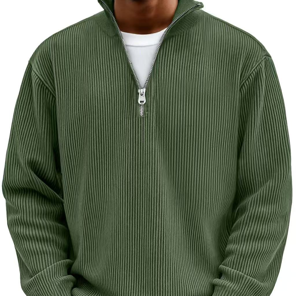 Chase | Stylowy Sweter z Zippem i Wysokim Kołnierzem