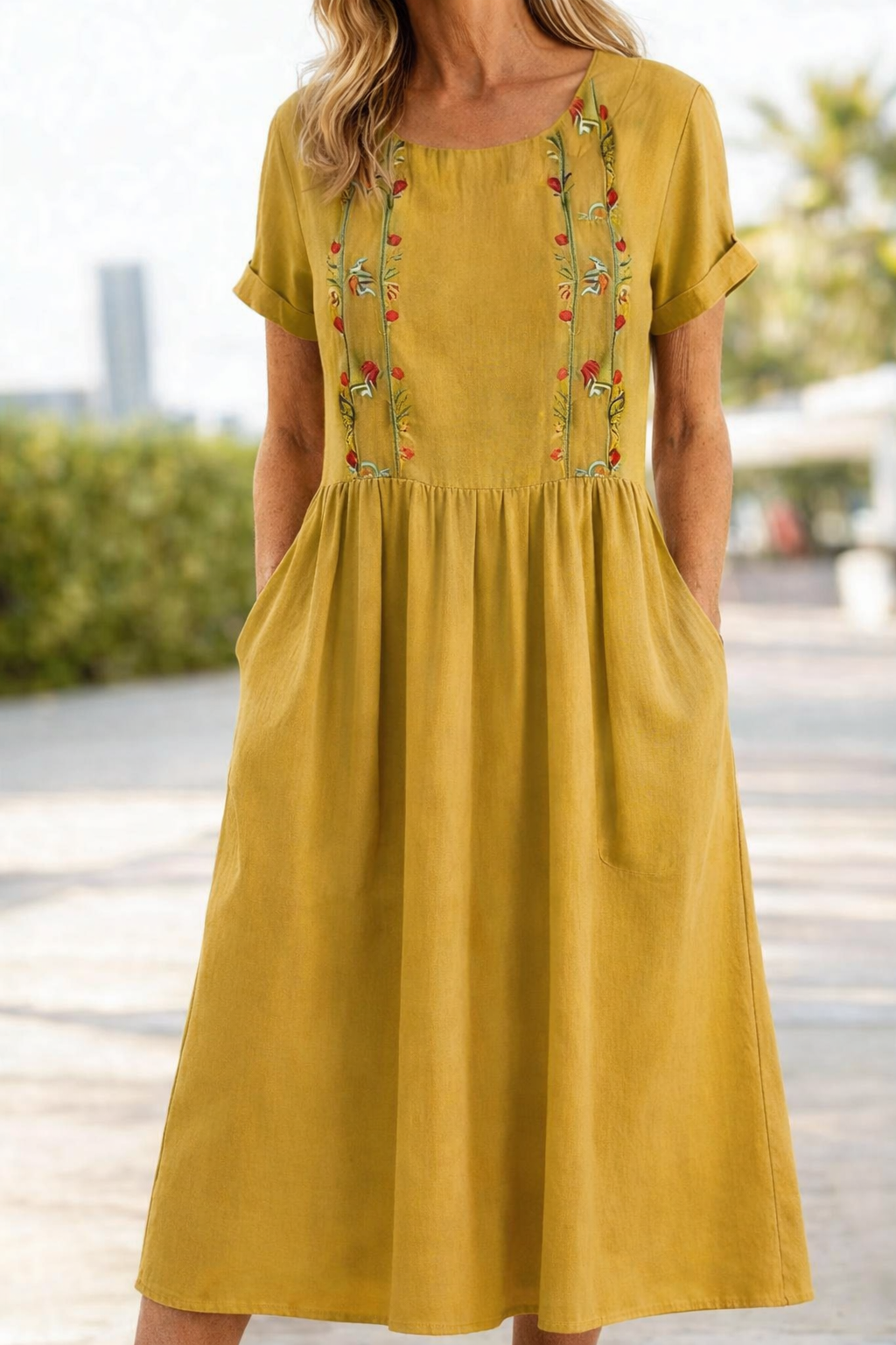 Trixie | Lu dress z krótkim rękawem na lato