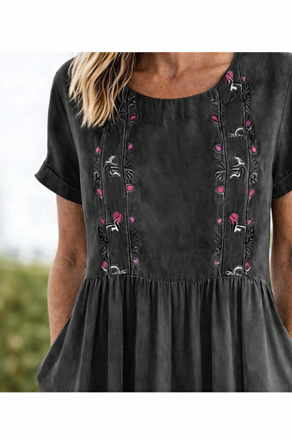 Trixie | Lu dress z krótkim rękawem na lato