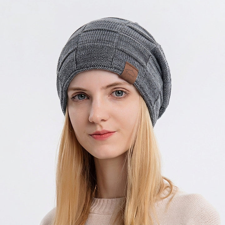 Czapka Beanie Slouch z Polarową Podszewką do Zimy