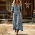 Esperanza | Sukienka casualowa z długim rękawem w stylu vintage