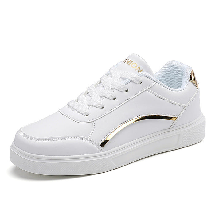 Damskie Sneakersy Platforma Casual z Metaliczną Linią
