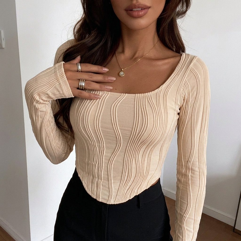 Damski Sweter Off-Shoulder z Wzorem Warkoczowym