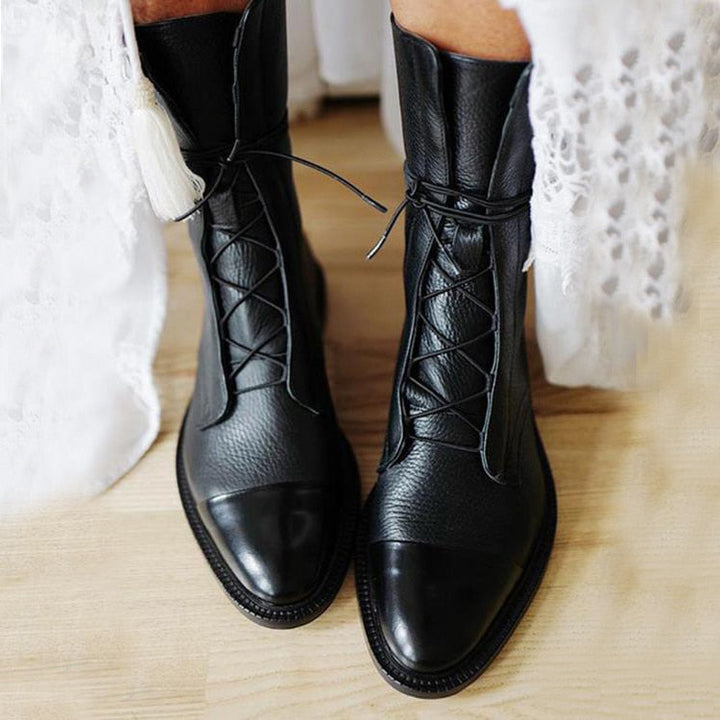 Sophia | Eleganckie Botki na Sznurowanie
