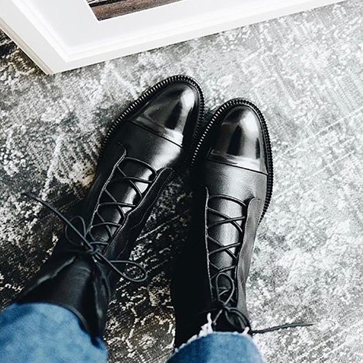 Sophia | Eleganckie Botki na Sznurowanie