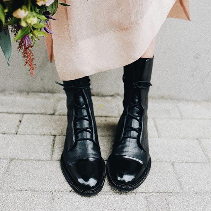 Sophia | Eleganckie Botki na Sznurowanie
