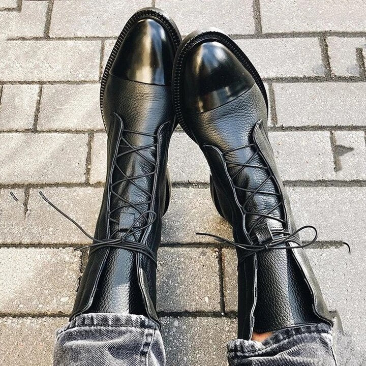 Sophia | Eleganckie Botki na Sznurowanie
