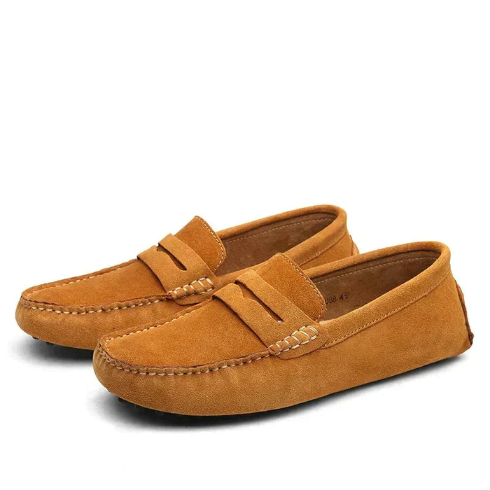 Męskie Mokasyny z Weluru Slip-On do Codziennego Noszenia