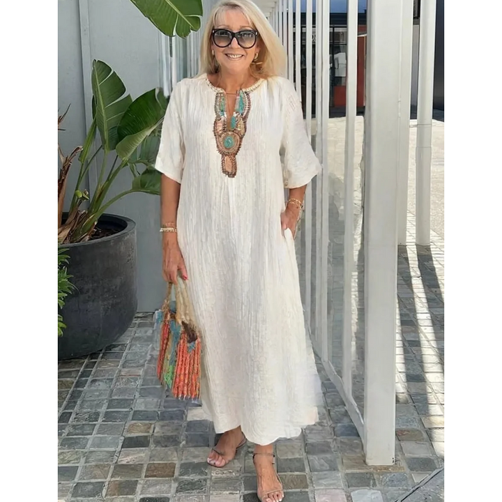 Marnie | Luźna Boho Sukienka Maxi