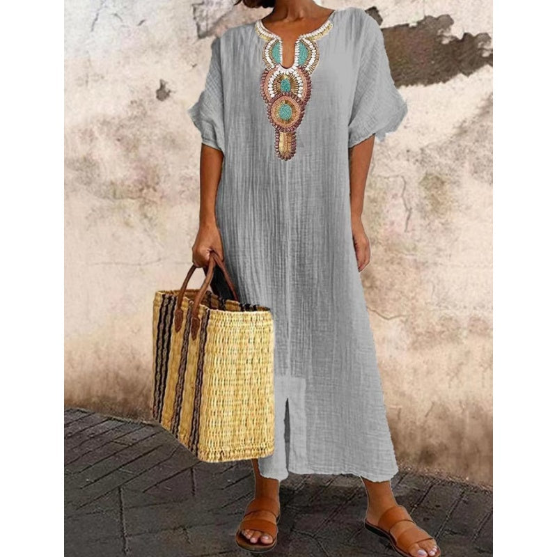 Marnie | Luźna Boho Sukienka Maxi