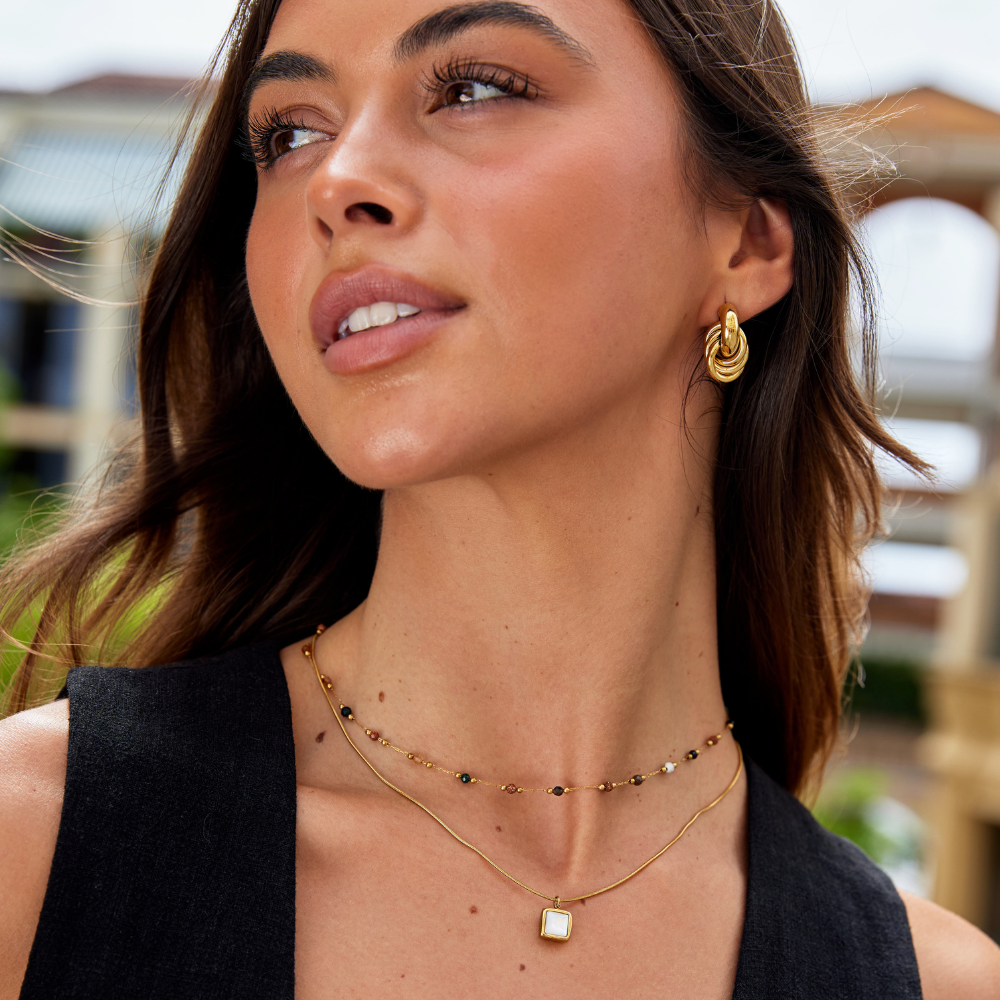 Donna | Elegancka Minimalistyczna Naszyjnik z Koralików