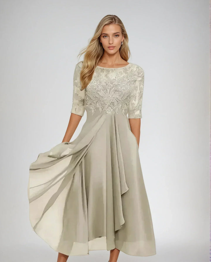 Adelaide | Elegancka Koronkowa Sukienka Midi
