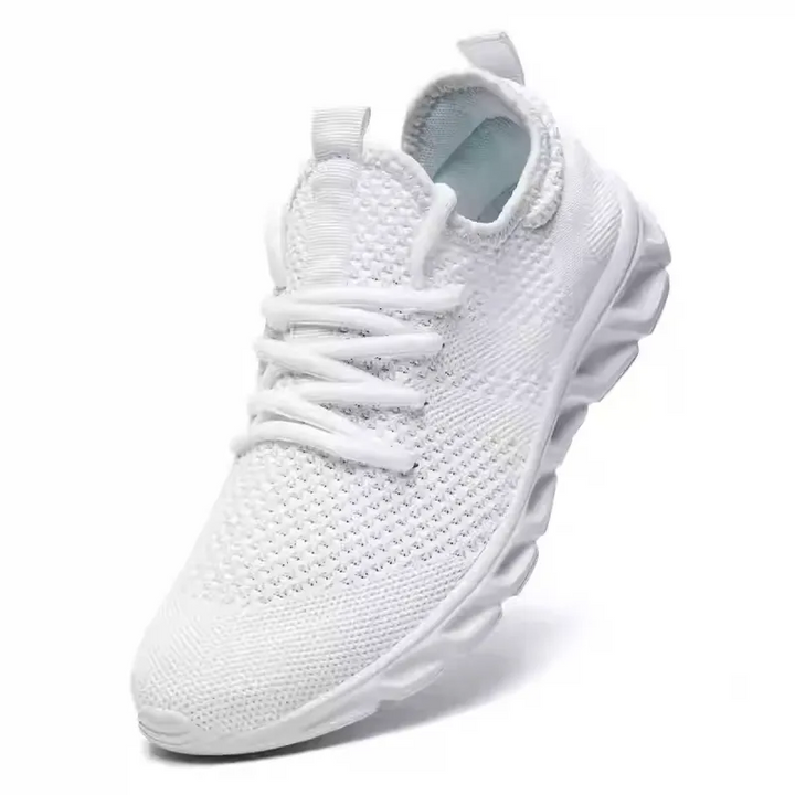Męskie Sneakersy z Dzianinową Cholewką i Amortyzacją