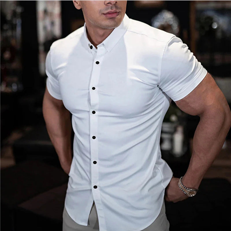 Blake | Koszula Slim Fit z Krótkim Rękawem