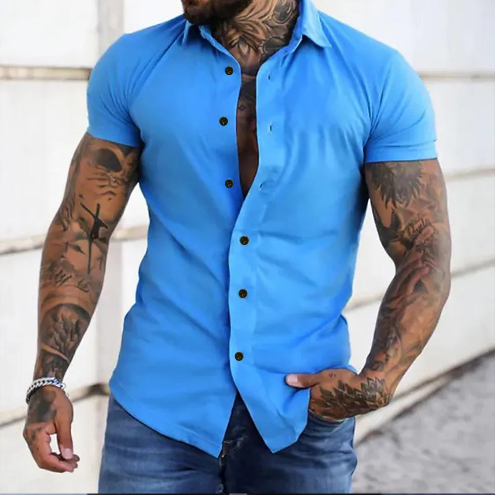 Blake | Koszula Slim Fit z Krótkim Rękawem
