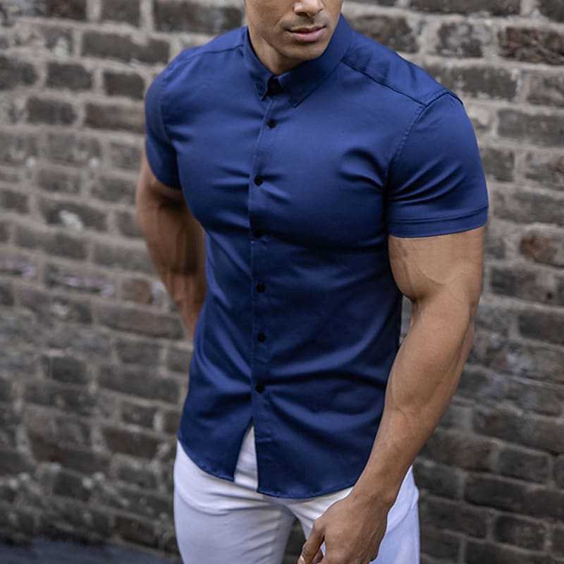 Blake | Koszula Slim Fit z Krótkim Rękawem